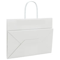 Sacchetti di Carta 250 pz con Manici Bianchi 32x17x25 cm 4101621