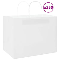 Sacchetti di Carta 250 pz con Manici Bianchi 32x22x24 cm