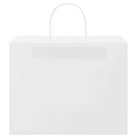 Sacchetti di Carta 250 pz con Manici Bianchi 32x22x24 cm 4101623