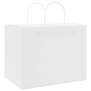 Sacchetti di Carta 250 pz con Manici Bianchi 32x22x24 cm
