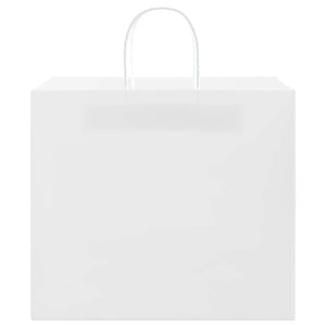 vidaXL Sacchetti di Carta 250 pz con Manici Bianchi 32x22x28 cm