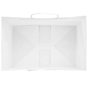 vidaXL Sacchetti di Carta 250 pz con Manici Bianchi 32x22x28 cm