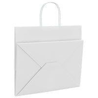 Sacchetti di Carta 250 pz con Manici Bianchi 32x22x28 cm 4101624