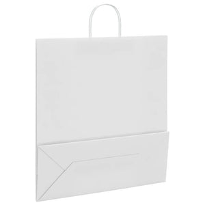 vidaXL Sacchetti di Carta 250 pz con Manici Bianchi 45x17x48 cm