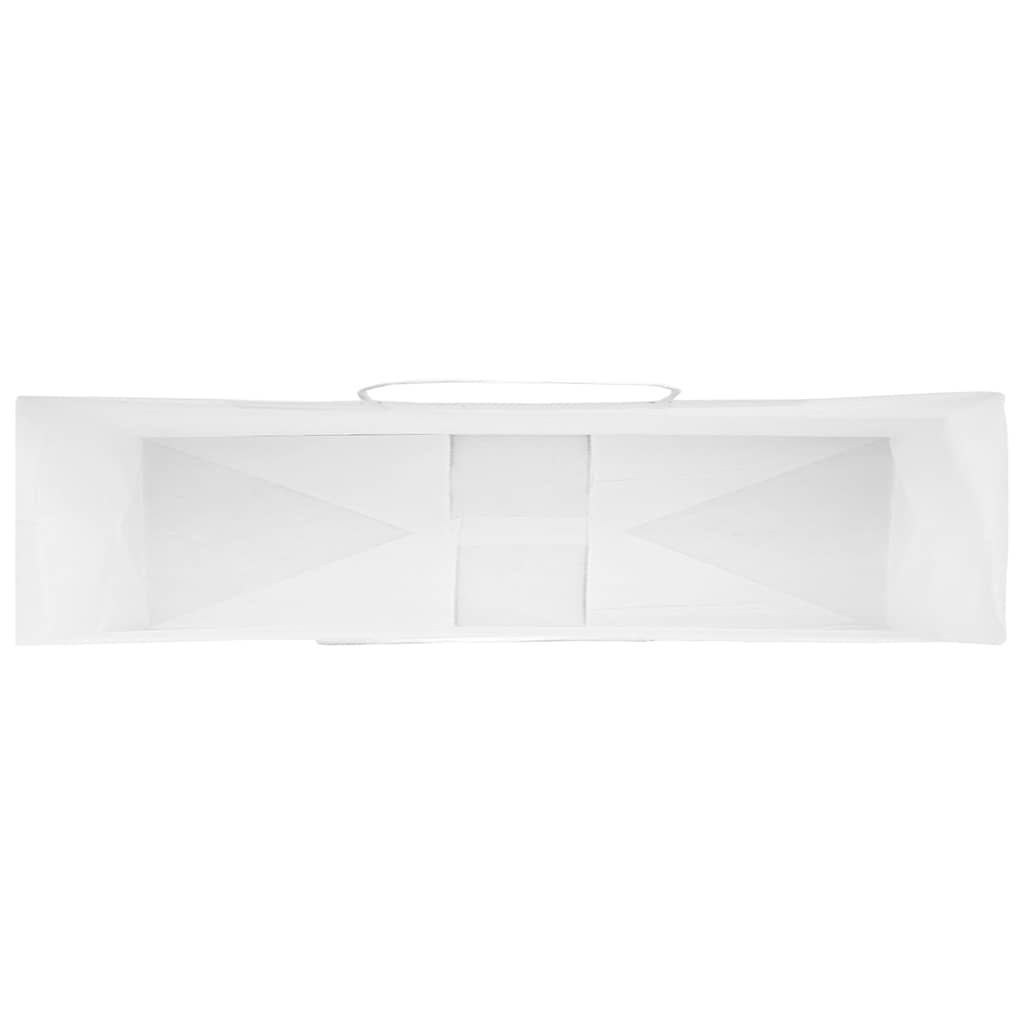 vidaXL Sacchetti di Carta 250 pz con Manici Bianchi 54x15x49 cm