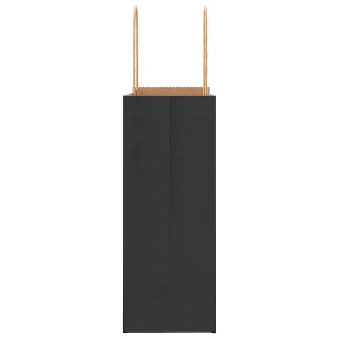 Sacchetti di Carta 50 pz con Manici Neri 21x11x28 cm