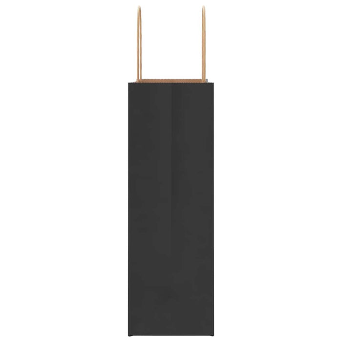 vidaXL Sacchetti di Carta 50 pz con Manici Neri 26x12x35 cm