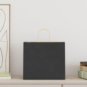 Sacchetti di Carta 50 pz con Manici Neri 32x22x28 cm 4101638