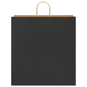 vidaXL Sacchetti di Carta 50 pz con Manici Neri 45x17x48 cm