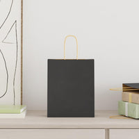 Sacchetti di Carta 250 pz con Manici Neri 18x8x22 cm 4101642