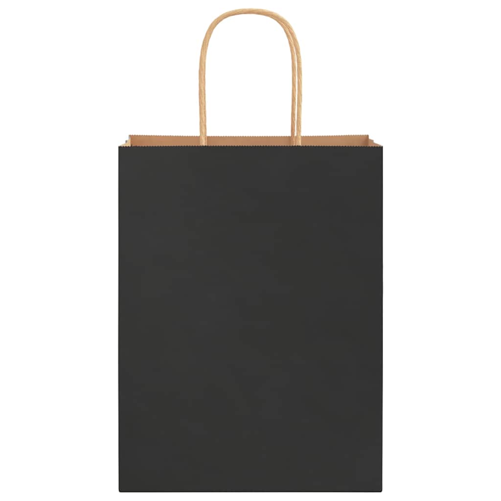 Sacchetti di Carta 250 pz con Manici Neri 21x11x28 cm 4101643