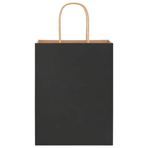 Sacchetti di Carta 250 pz con Manici Neri 21x11x28 cm 4101643