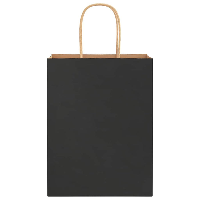 Sacchetti di Carta 250 pz con Manici Neri 21x11x28 cm 4101643