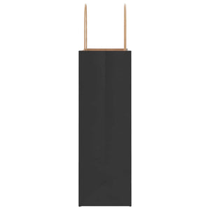 vidaXL Sacchetti di Carta 250 pz con Manici Neri 26x12x35 cm