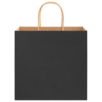 vidaXL Sacchetti di Carta 250 pz con Manici Neri 26x17x25 cm