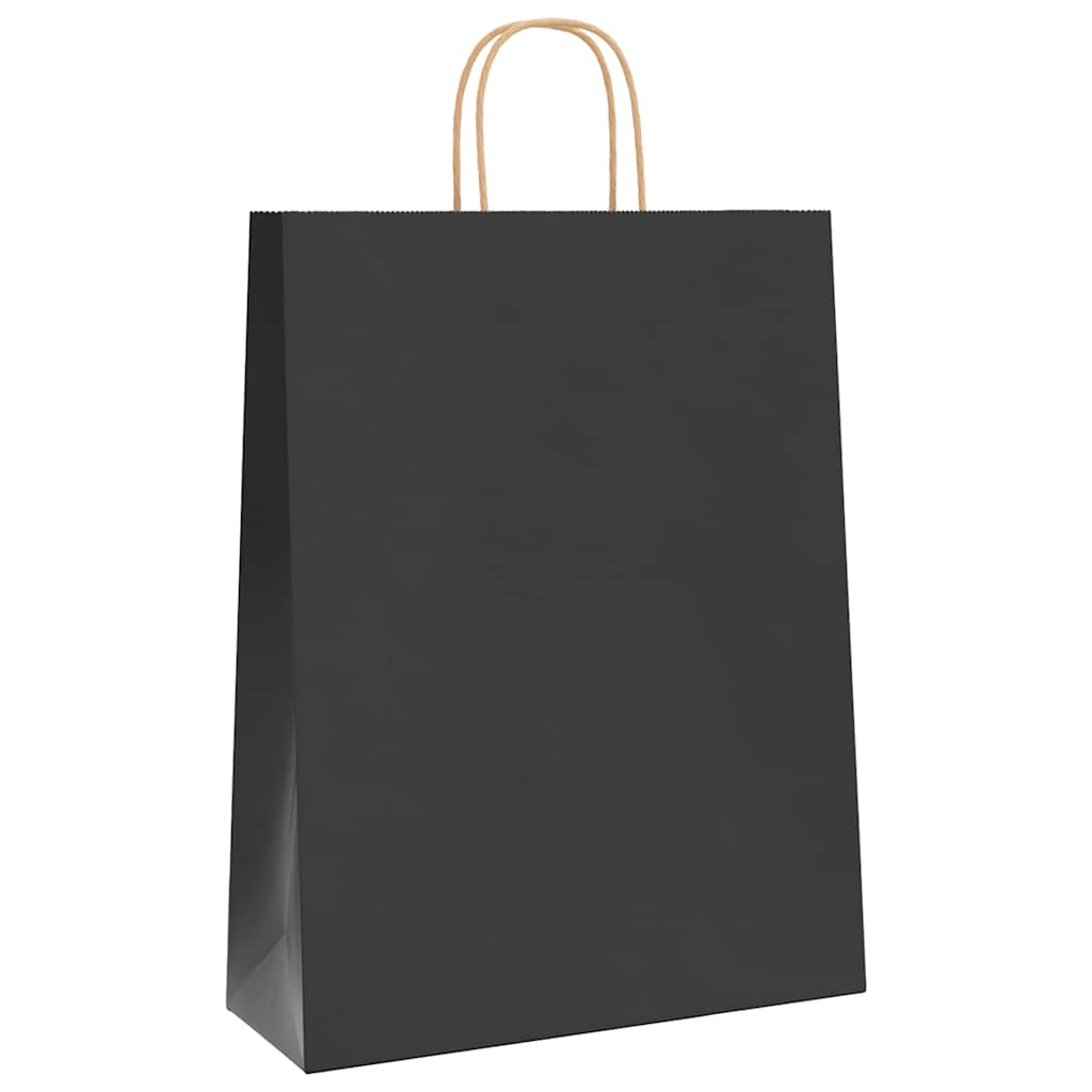 Sacchetti di Carta 250 pz con Manici Neri 32x12x42 cm 4101648