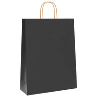 Sacchetti di Carta 250 pz con Manici Neri 32x12x42 cm 4101648