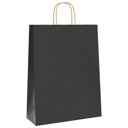 Sacchetti di Carta 250 pz con Manici Neri 32x12x42 cm 4101648
