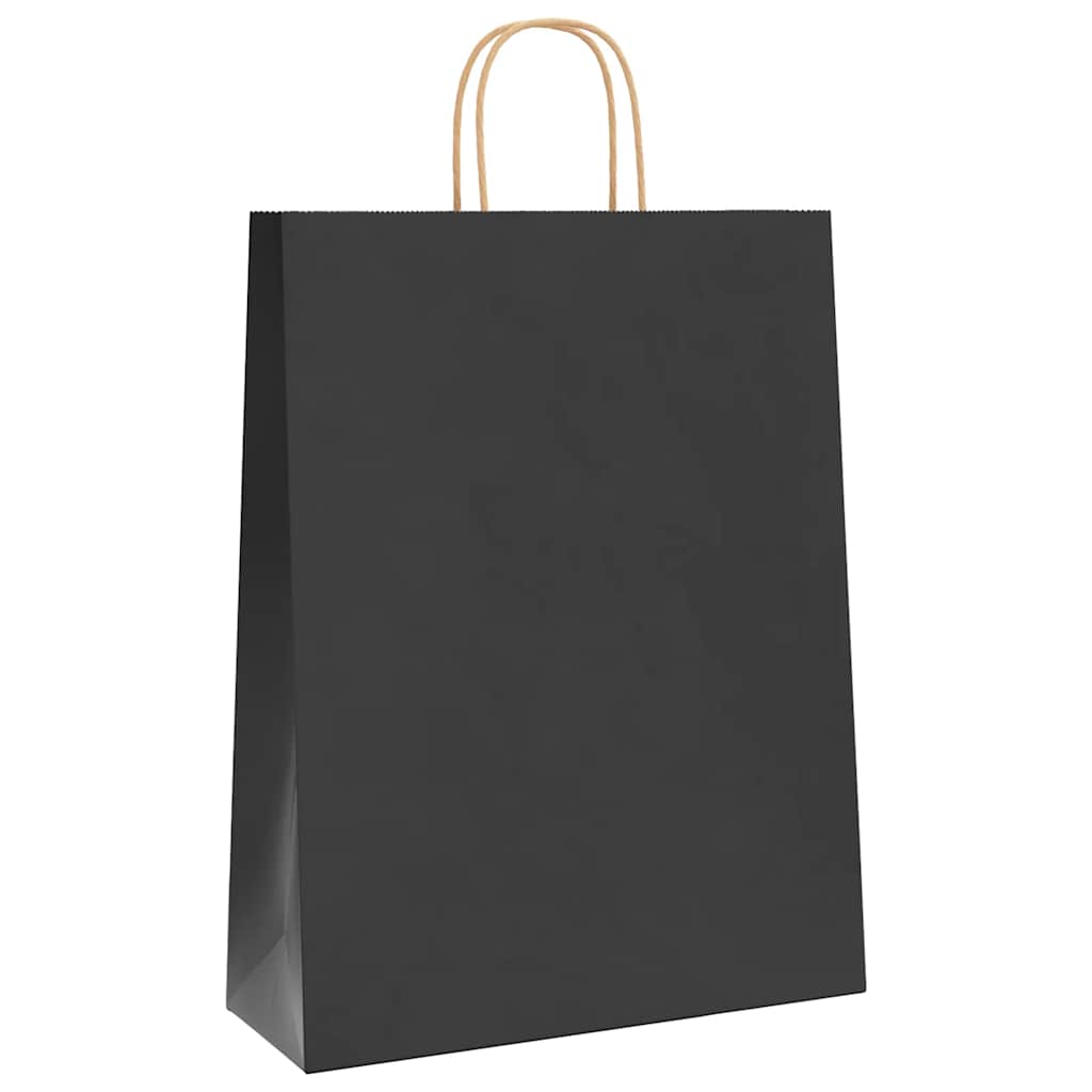 Sacchetti di Carta 250 pz con Manici Neri 32x12x42 cm 4101648