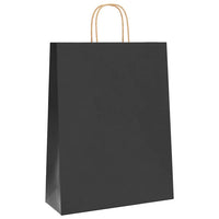 Sacchetti di Carta 250 pz con Manici Neri 32x12x42 cm 4101648