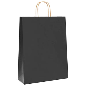 Sacchetti di Carta 250 pz con Manici Neri 32x12x42 cm 4101648