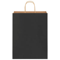 Sacchetti di Carta 250 pz con Manici Neri 32x12x42 cm