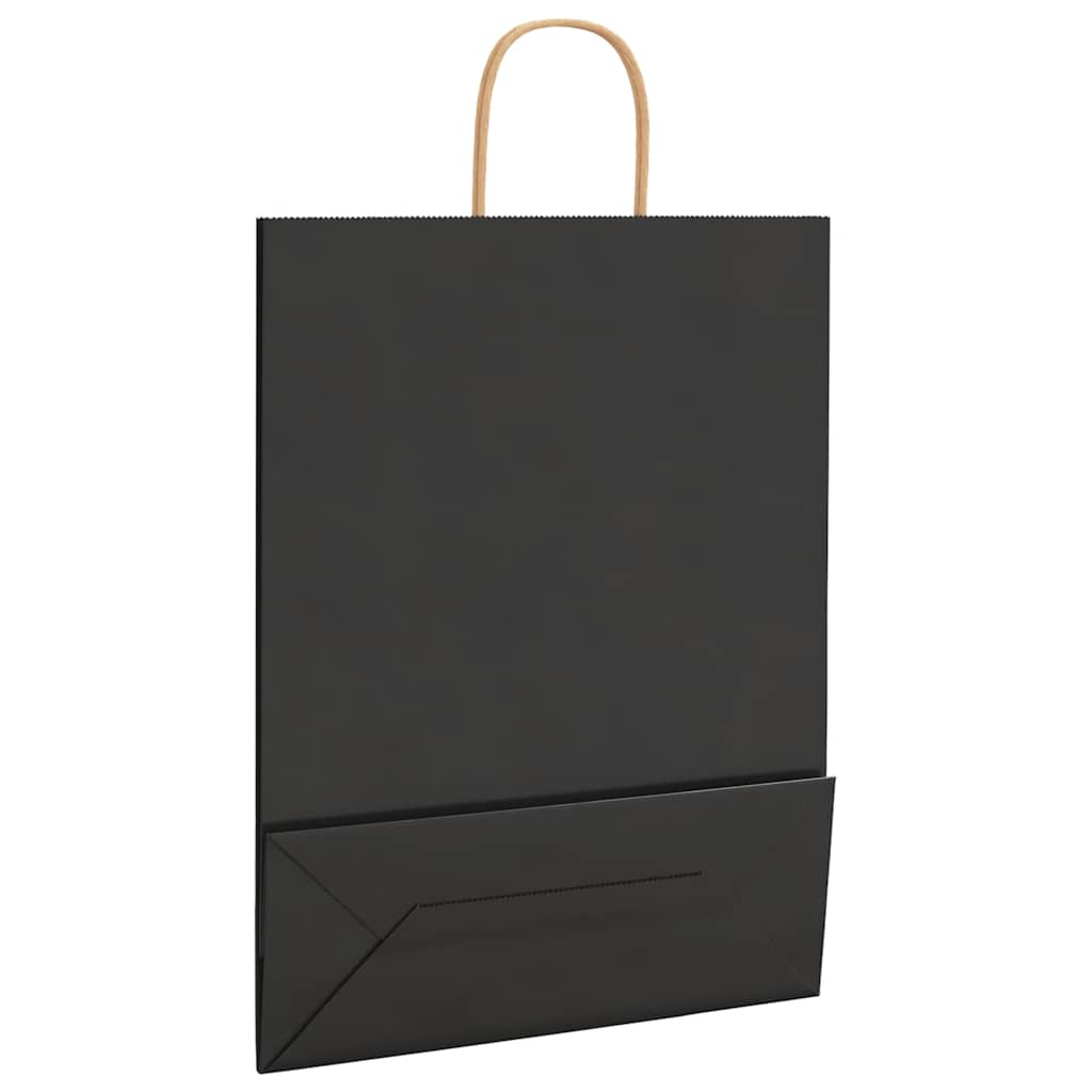Sacchetti di Carta 250 pz con Manici Neri 32x12x42 cm 4101648