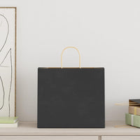 vidaXL Sacchetti di Carta 250 pz con Manici Neri 32x22x28 cm