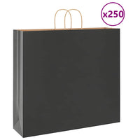 Sacchetti di Carta 250 pz con Manici Neri 54x15x49 cm