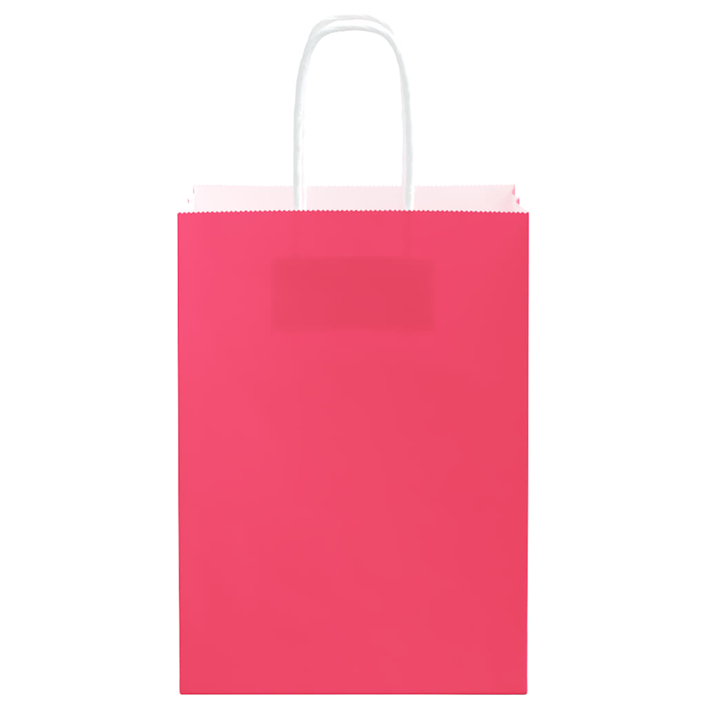 Sacchetti di Carta 50 pz con Manici Rosa 15x8x21 cm