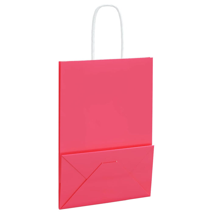 Sacchetti di Carta 50 pz con Manici Rosa 15x8x21 cm