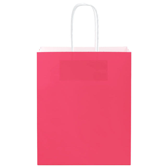 Sacchetti di Carta 50 pz con Manici Rosa 18x8x22 cm 4101656