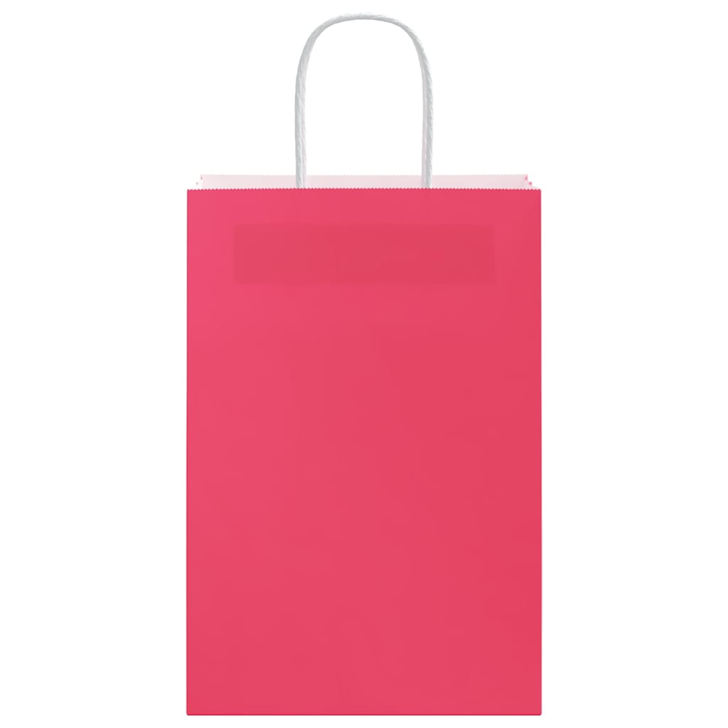 Sacchetti di Carta 50 pz con Manici Rosa 21x11x31 cm 4101658