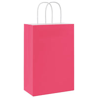 vidaXL Sacchetti di Carta 50 pz con Manici Rosa 21x11x31 cm