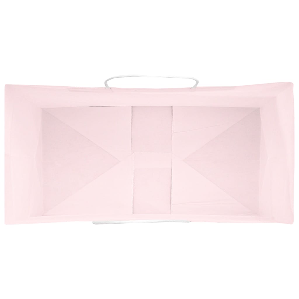 vidaXL Sacchetti di Carta 50 pz con Manici Rosa 21x11x31 cm