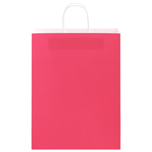 Sacchetti di Carta 50 pz con Manici Rosa 32x12x42 cm