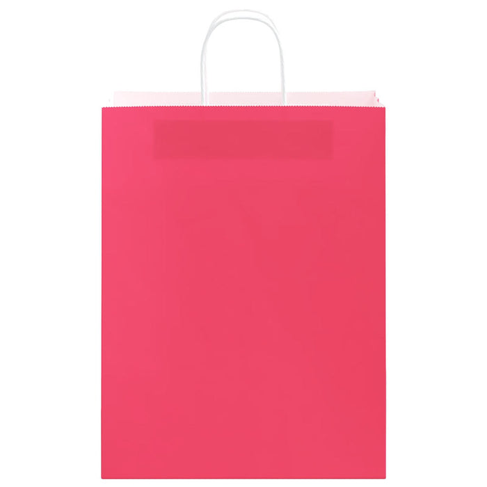 Sacchetti di Carta 50 pz con Manici Rosa 32x12x42 cm