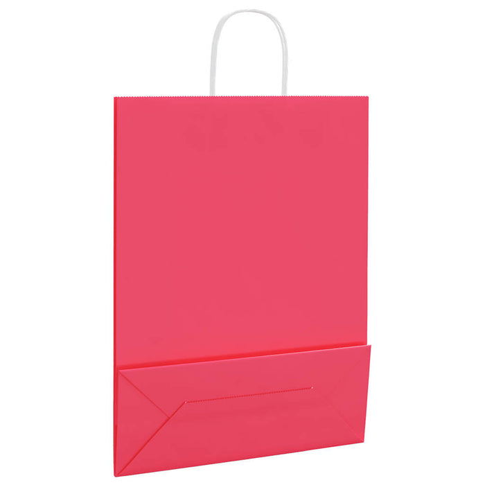 Sacchetti di Carta 50 pz con Manici Rosa 32x12x42 cm
