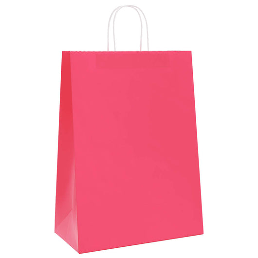 Sacchetti di Carta 50 pz con Manici Rosa 32x17x44 cm 4101664