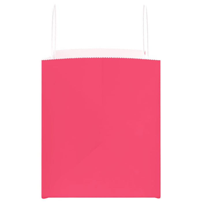 vidaXL Sacchetti di Carta 50 pz con Manici Rosa 32x22x24 cm