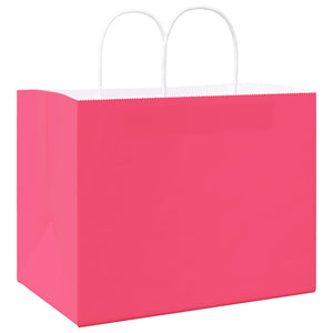 Sacchetti di Carta 50 pz con Manici Rosa 32x22x24 cm 4101665
