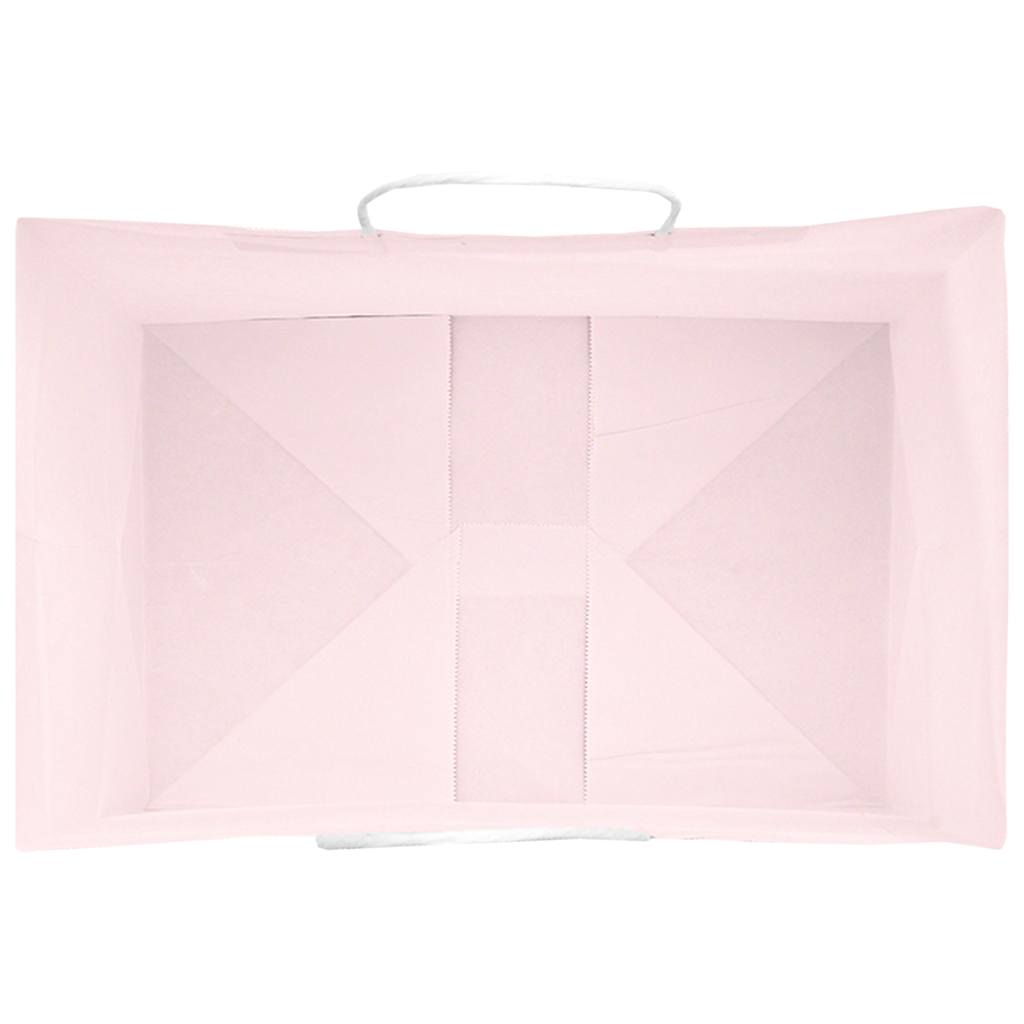 vidaXL Sacchetti di Carta 50 pz con Manici Rosa 32x22x24 cm