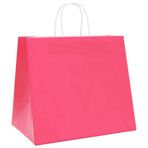 Sacchetti di Carta 50 pz con Manici Rosa 32x22x28 cm 4101666