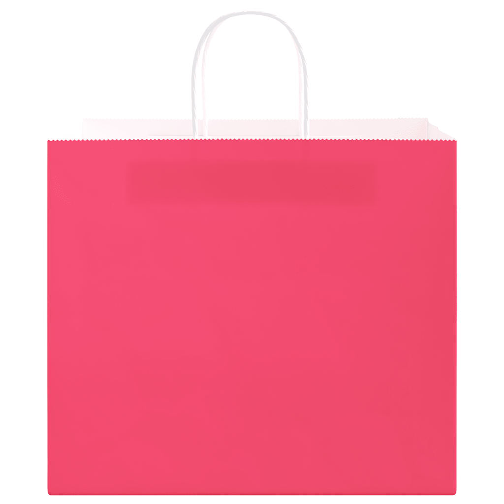 Sacchetti di Carta 50 pz con Manici Rosa 32x22x28 cm 4101666