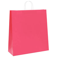 vidaXL Sacchetti di Carta 50 pz con Manici Rosa 45x17x48 cm