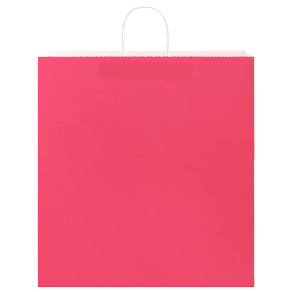 Sacchetti di Carta 50 pz con Manici Rosa 45x17x48 cm 4101667