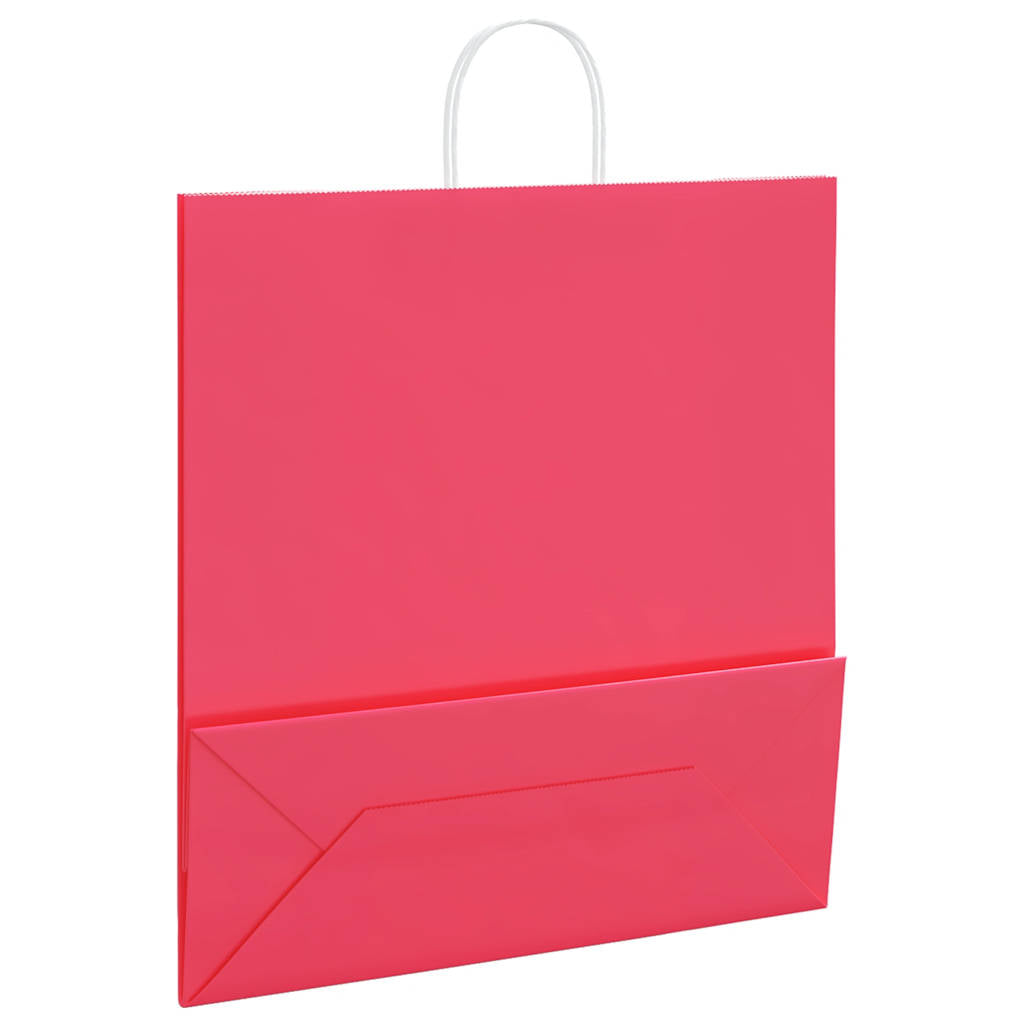 Sacchetti di Carta 50 pz con Manici Rosa 45x17x48 cm 4101667