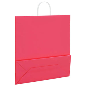 vidaXL Sacchetti di Carta 50 pz con Manici Rosa 45x17x48 cm