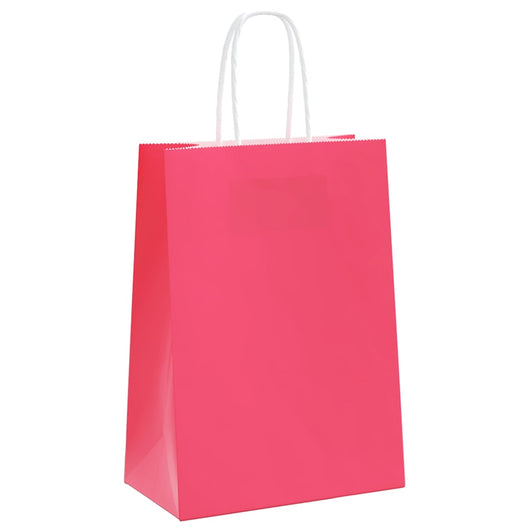 Sacchetti di Carta 250 pz con Manici Rosa 15x8x21 cm 4101669