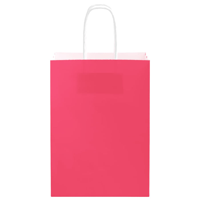 Sacchetti di Carta 250 pz con Manici Rosa 15x8x21 cm